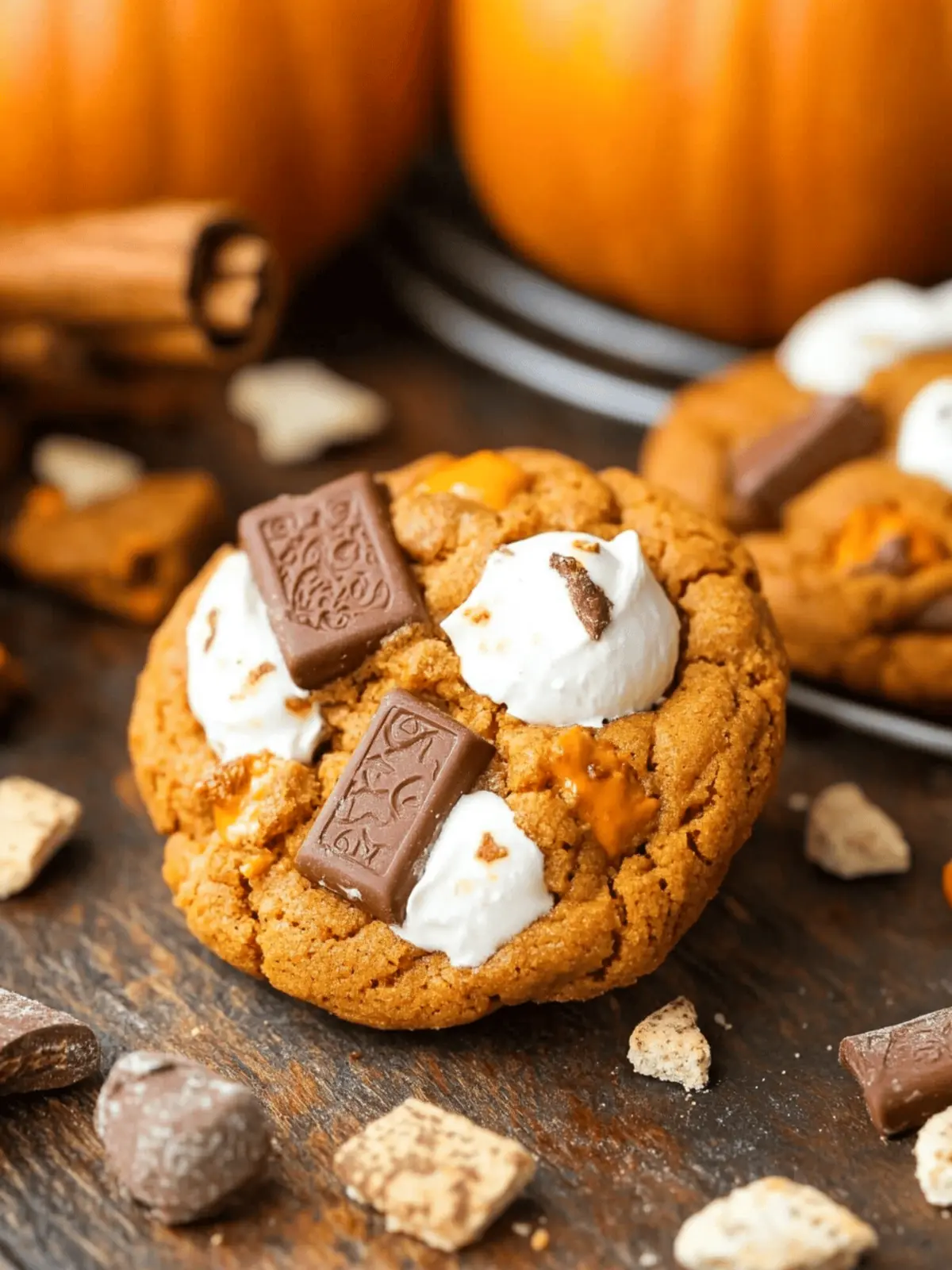 Pumpkin S’mores Cookies