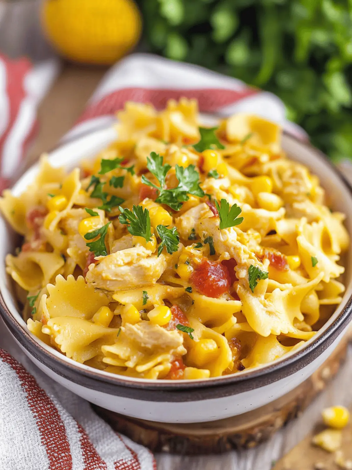 Creamy Chicken Corn and Pasta