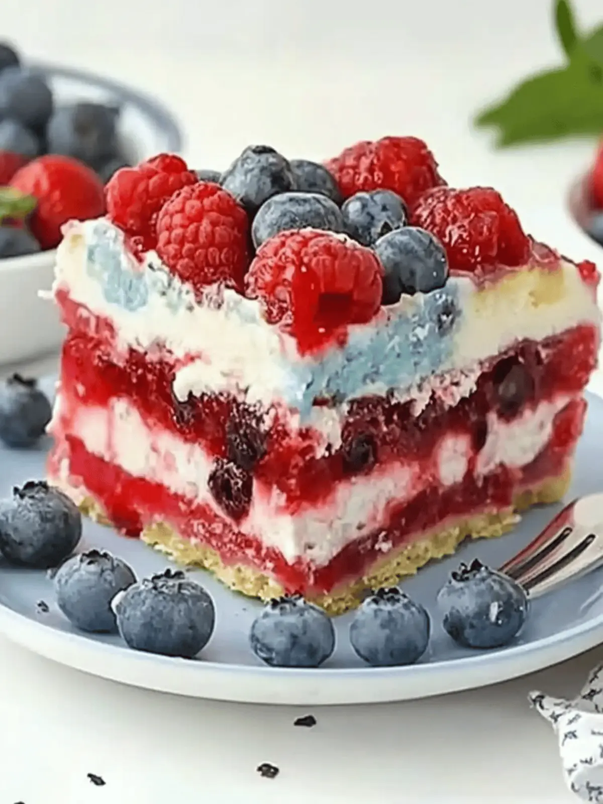 Summer Berry Jello Lasagna