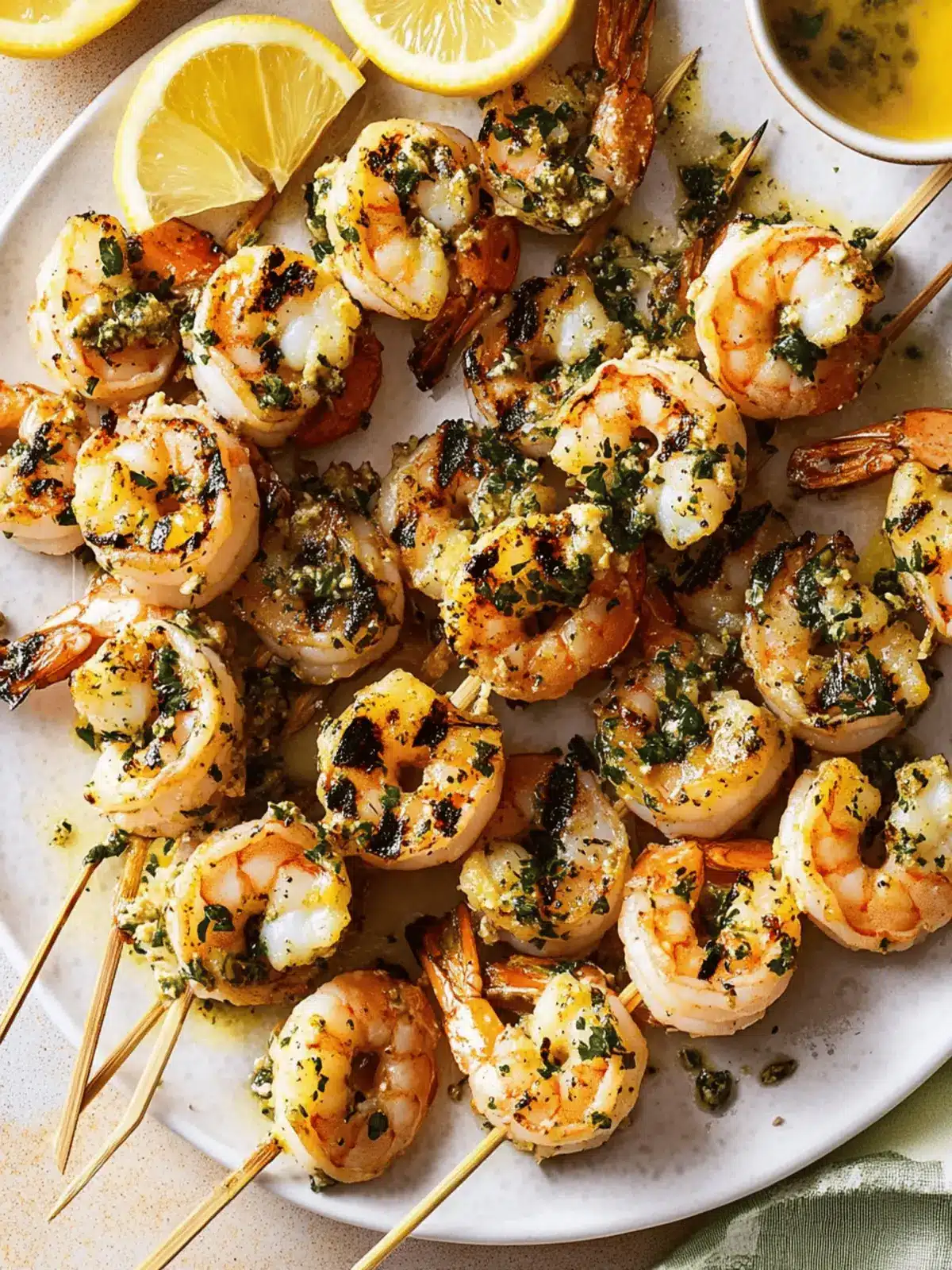 Grilled Shrimp Piccata Skewers