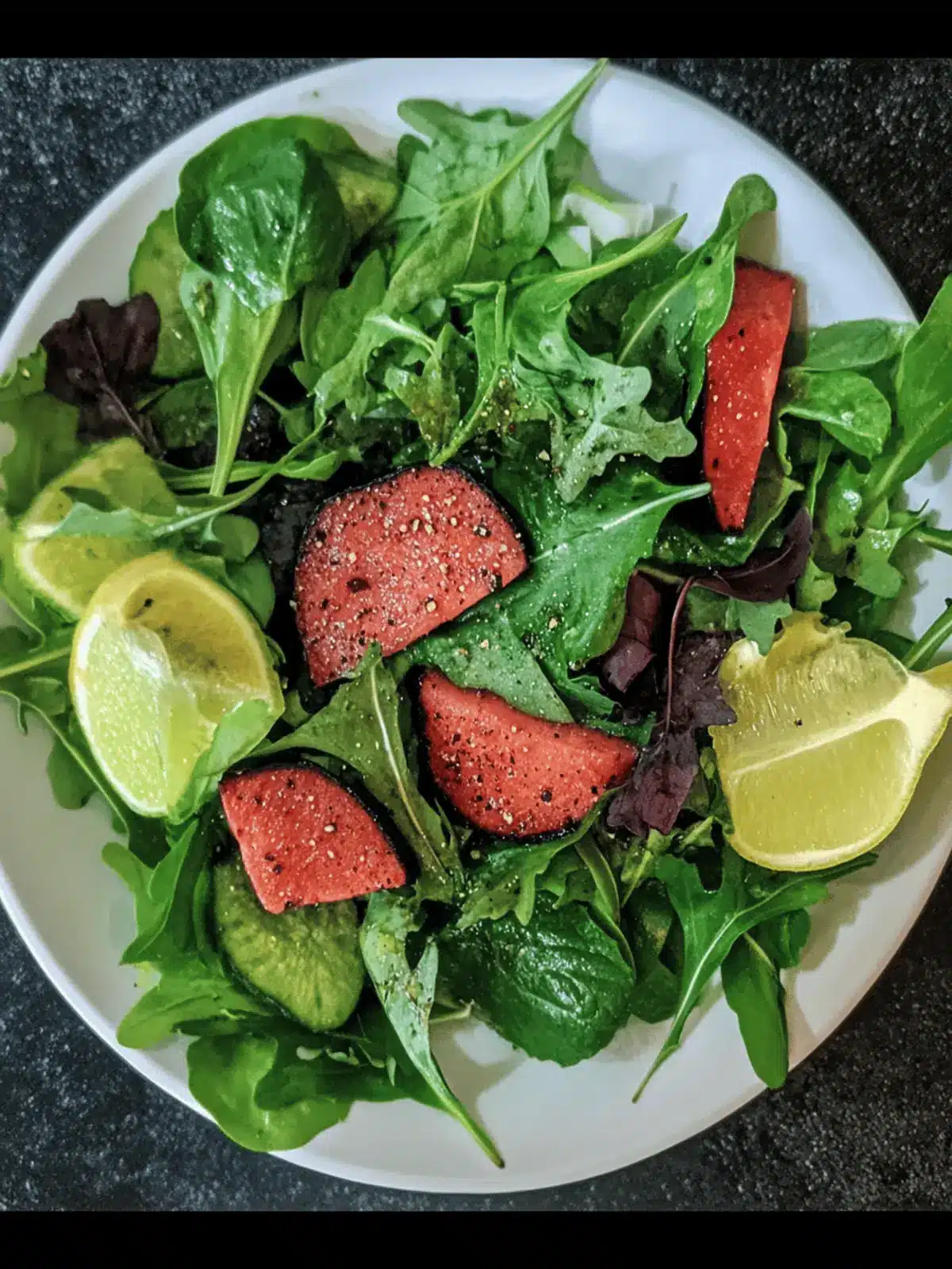 Native American wild greens salad