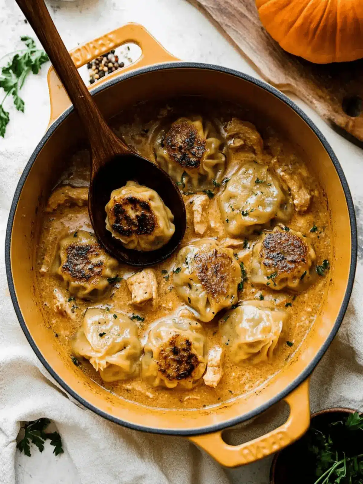 Chicken and Pumpkin Dumplings