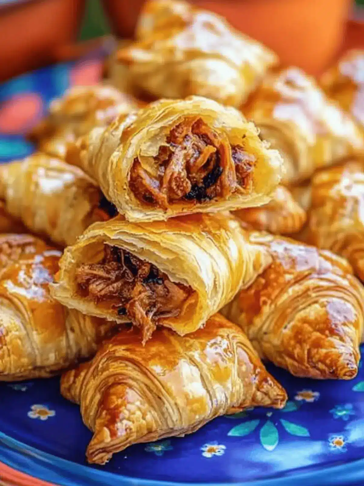 Pulled Pork Pastry Puffs