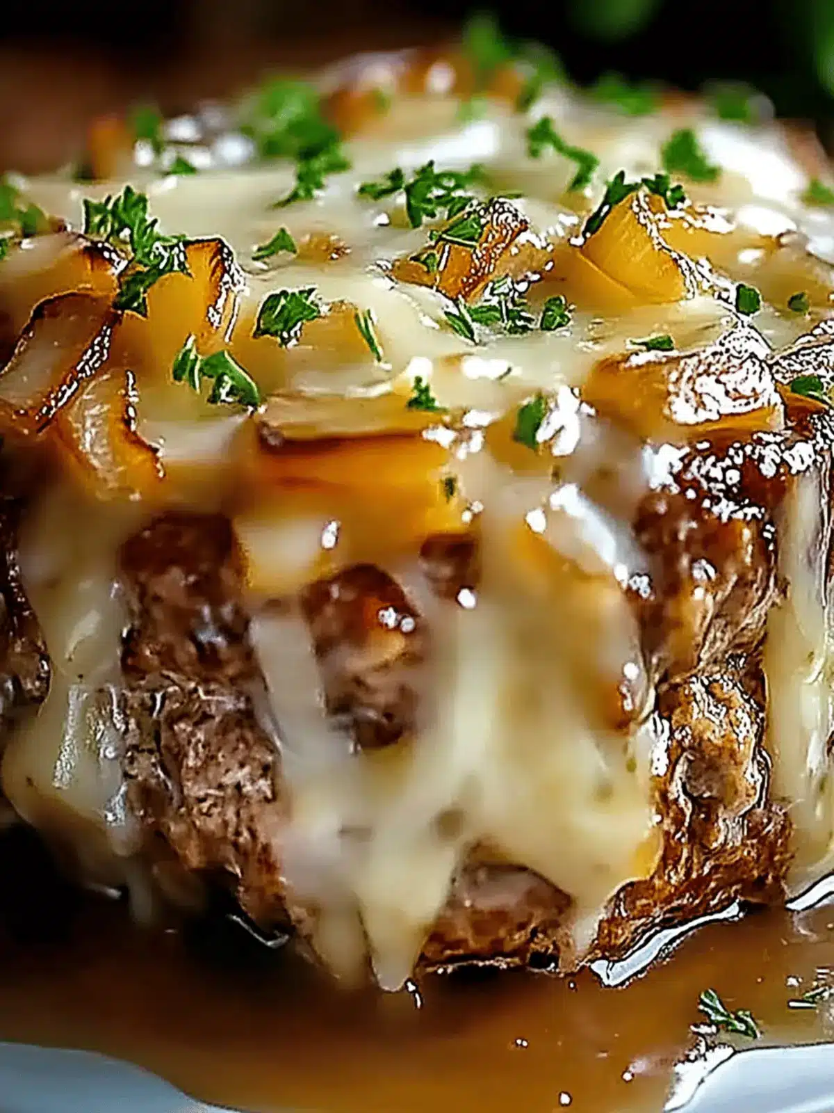 Crockpot French Onion Meatloaf