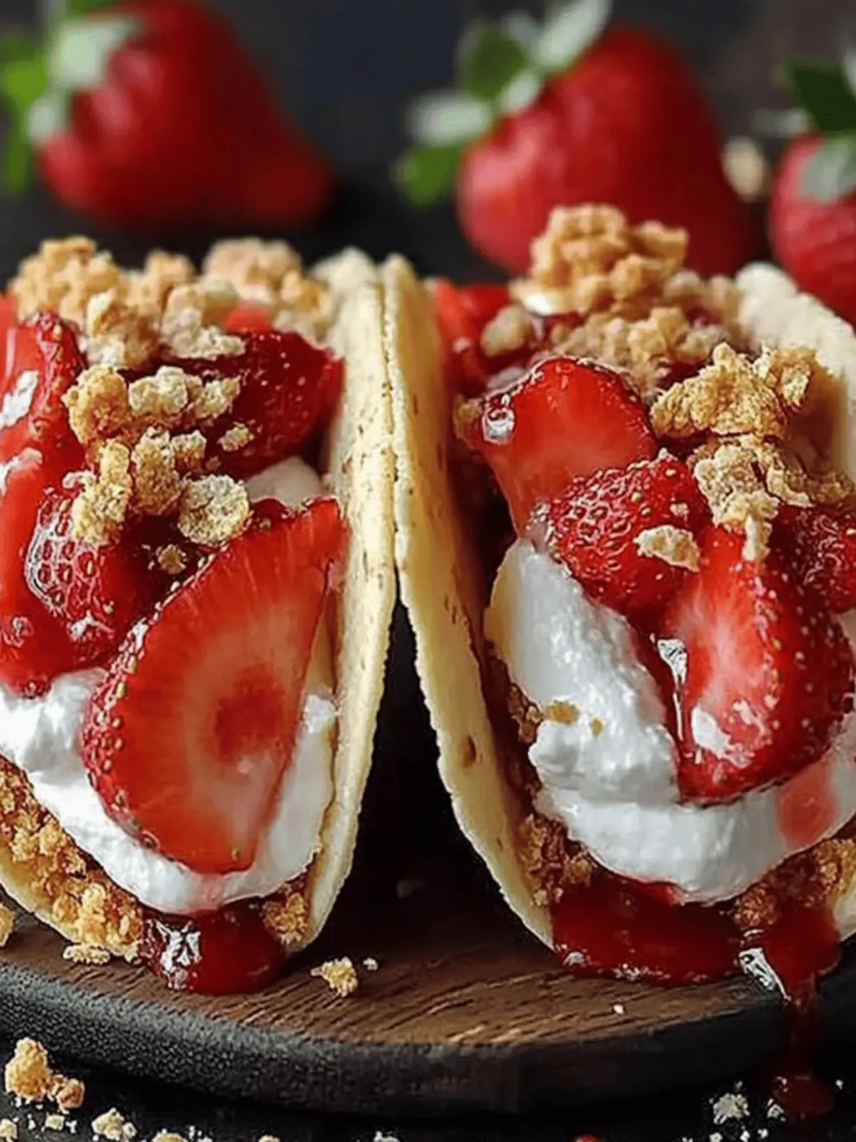Strawberry Crunch Cheesecake Tacos