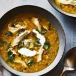 Chicken and Red Lentil Soup With Lemony Yogurt