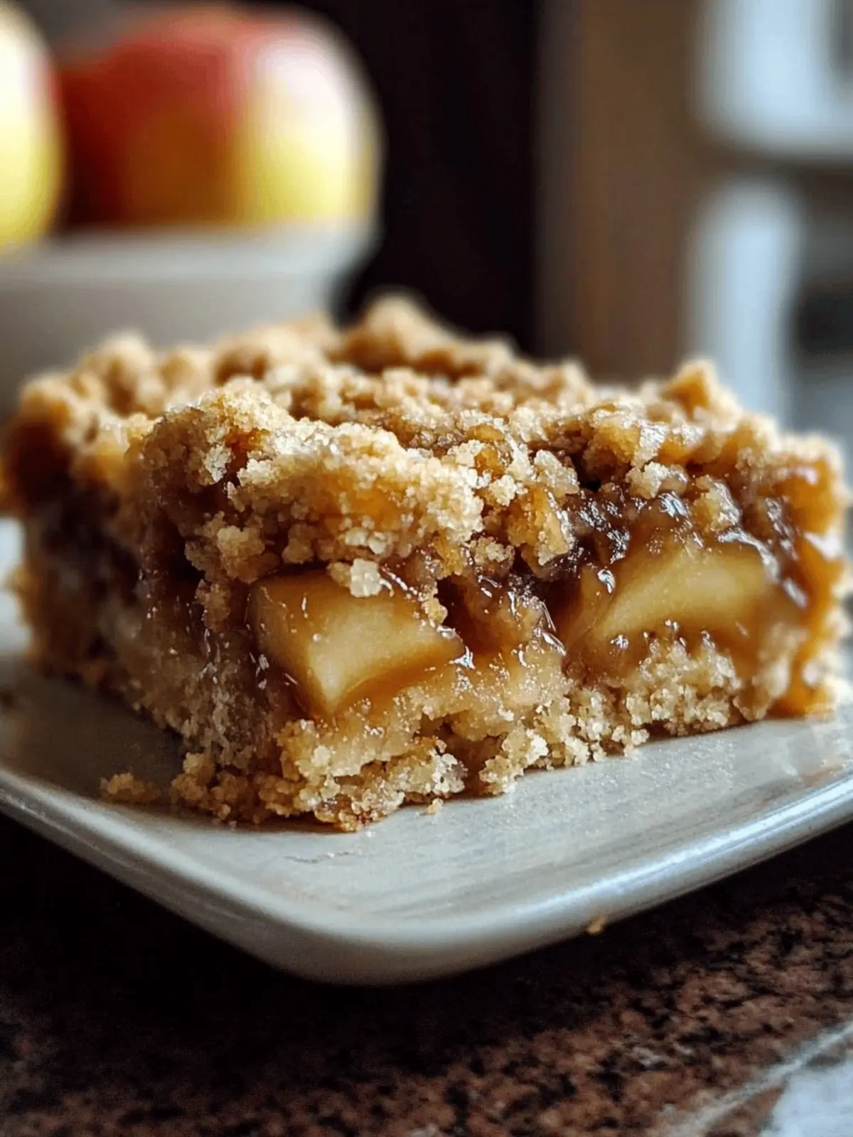Salted Caramel Apple Crumble Bars