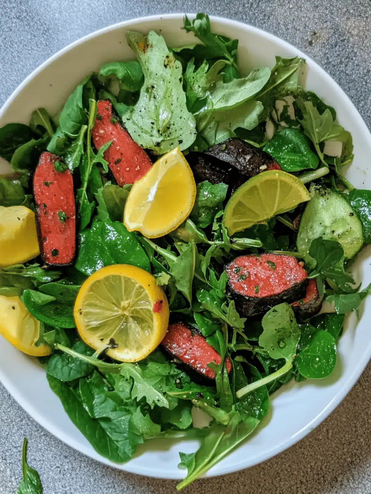 Native American wild greens salad
