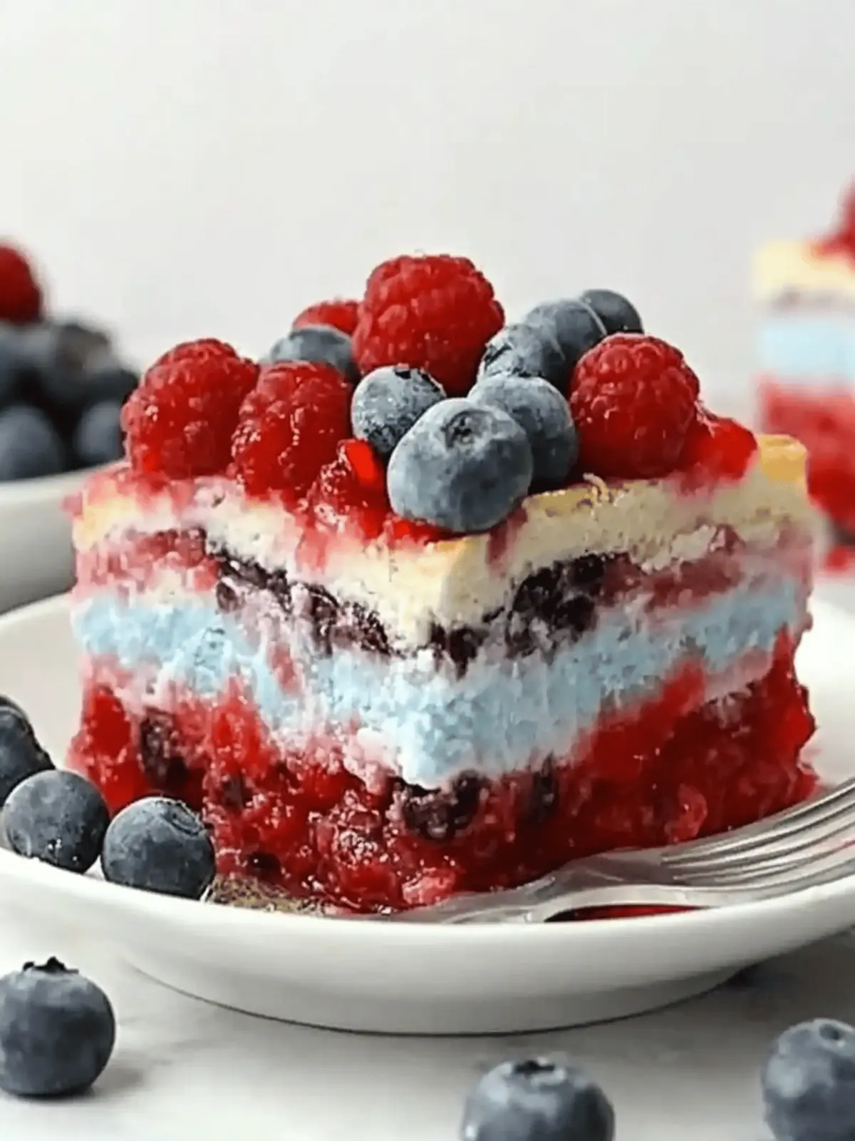 Summer Berry Jello Lasagna