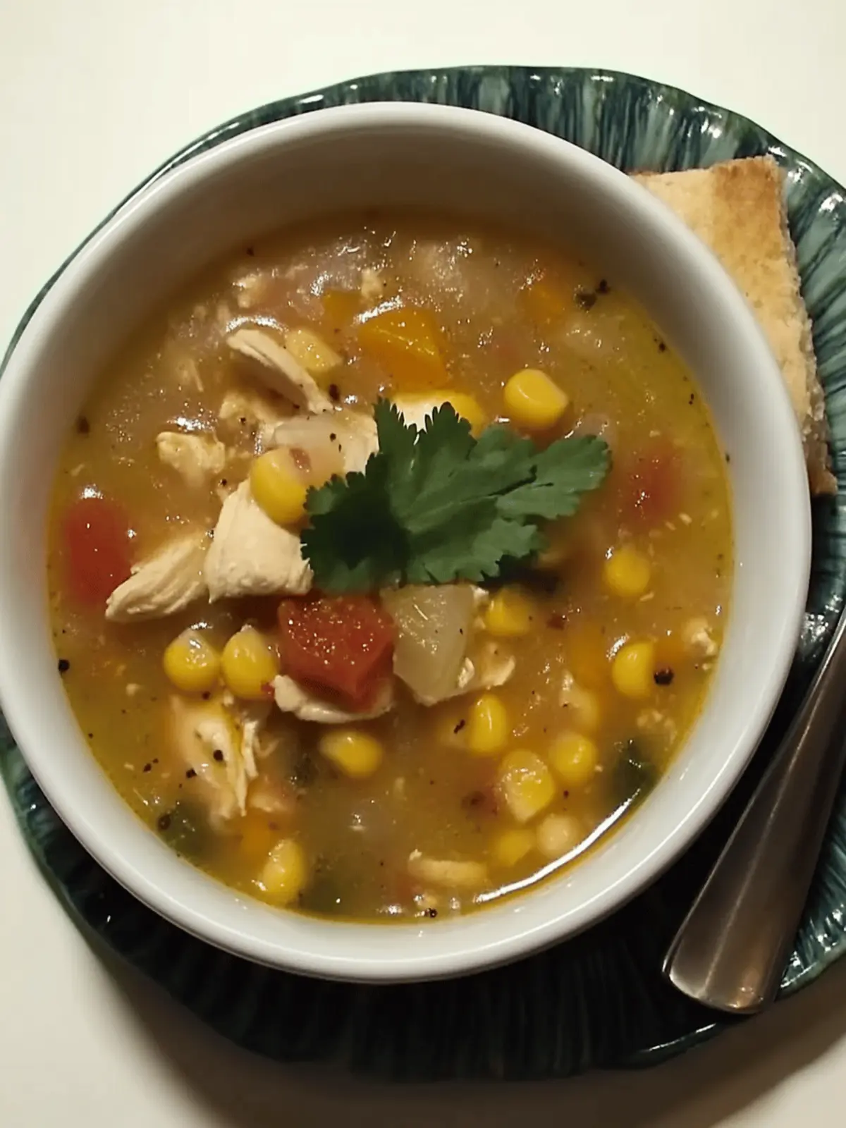 Green Chile, Chicken, and Corn Soup