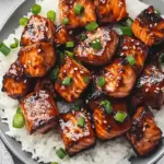 Honey Garlic Salmon Bites