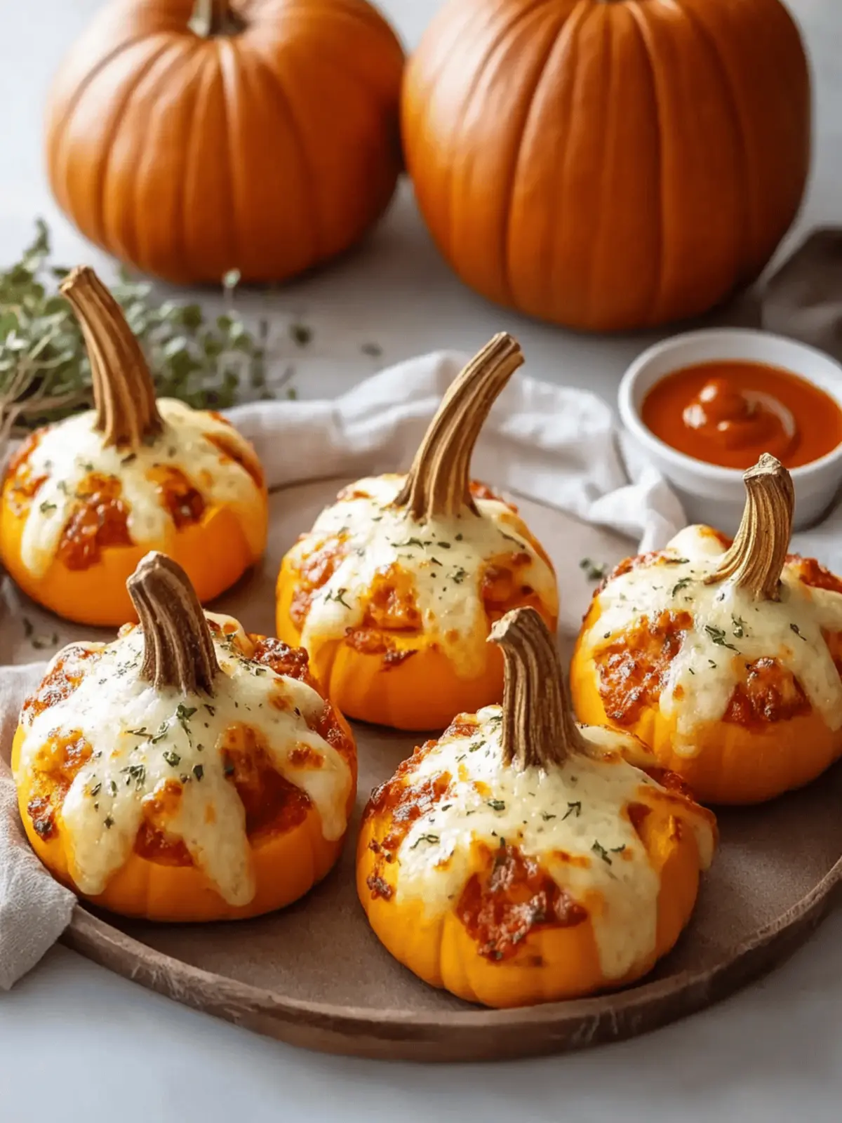 Pizza-Stuffed Pumpkins
