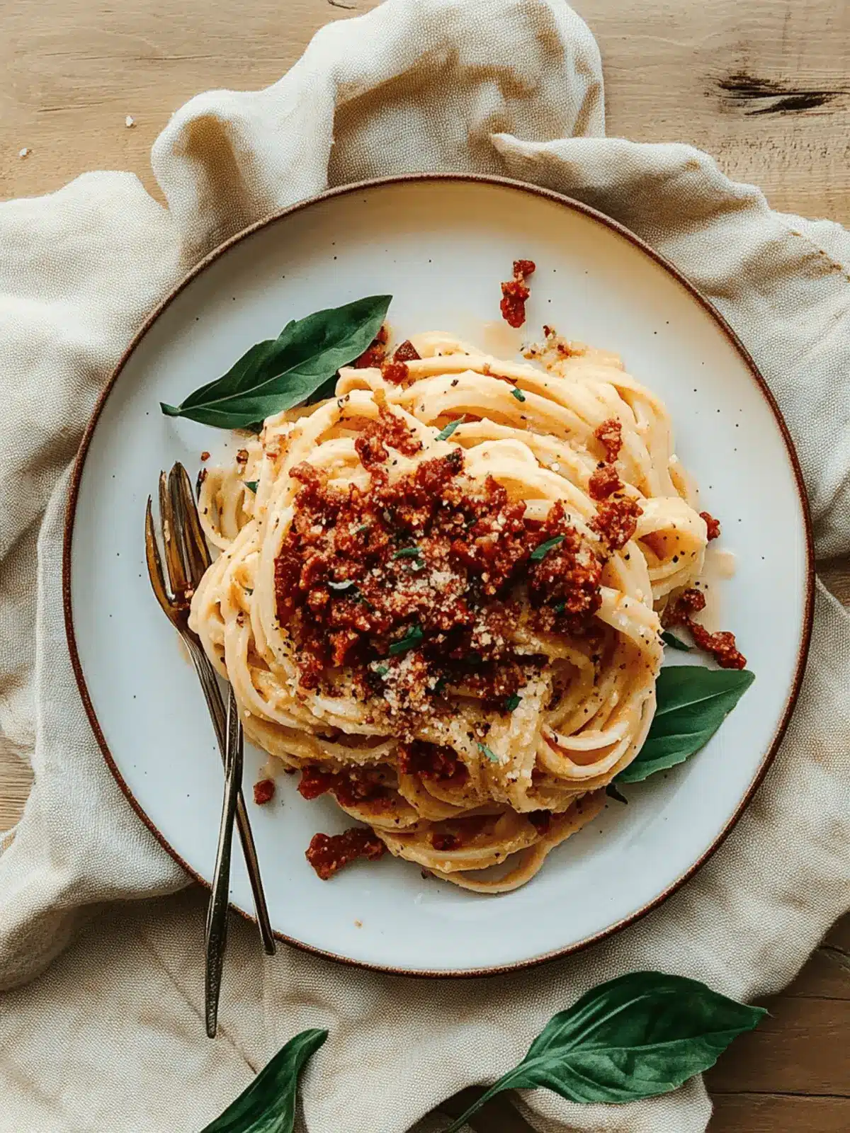 Pasta with Butternut Squash Sauce and Chorizo