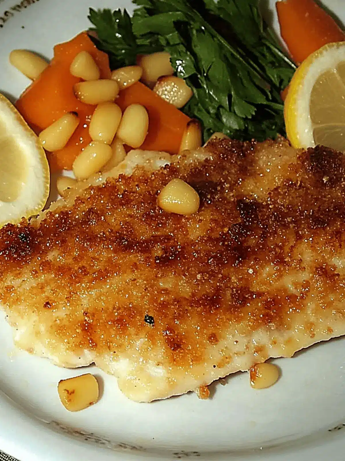 Catfish With Pine Nuts