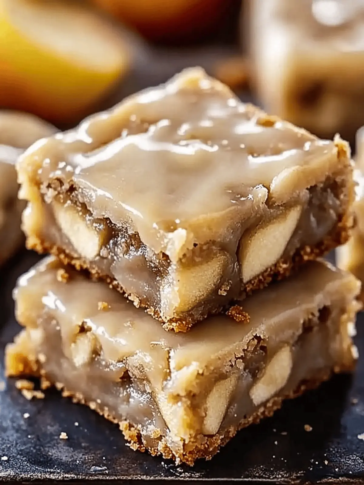 Maple Glazed Apple Blondies