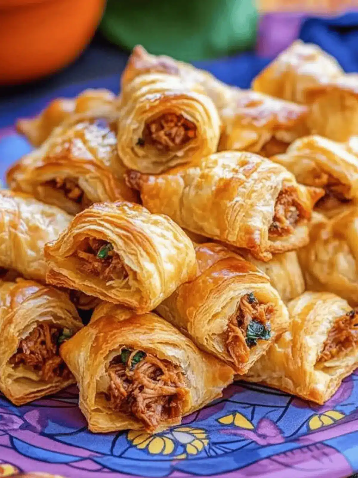 Pulled Pork Pastry Puffs