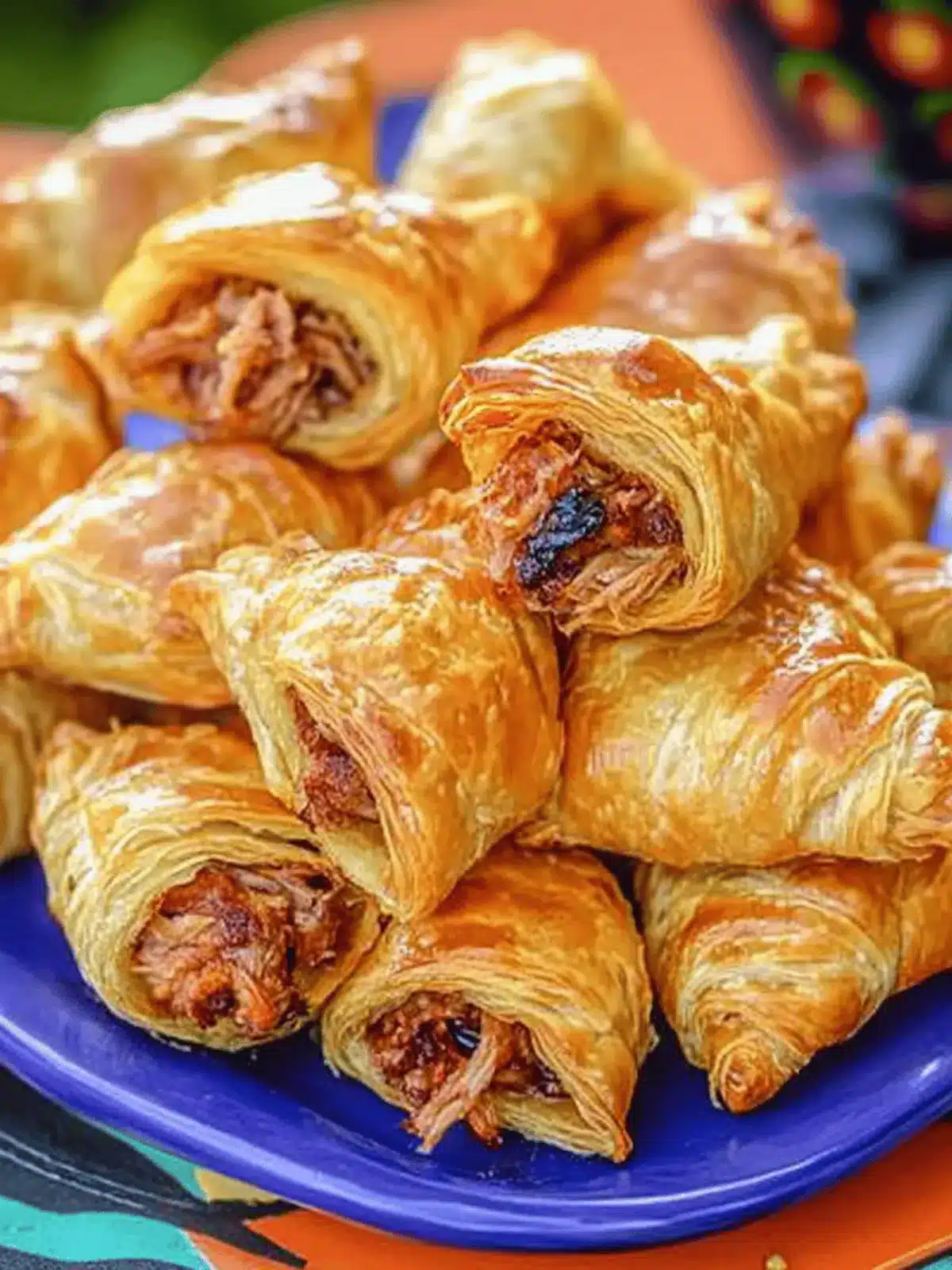 Pulled Pork Pastry Puffs