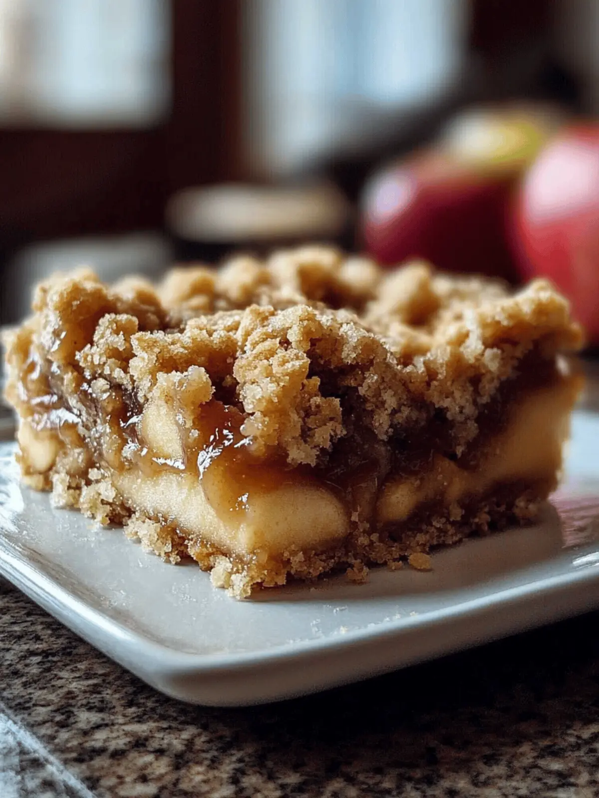 Salted Caramel Apple Crumble Bars