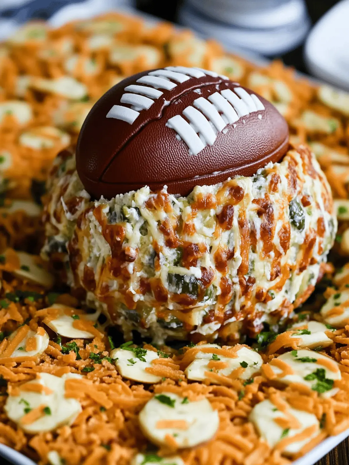 Jalapeño Popper Football Cheese Ball