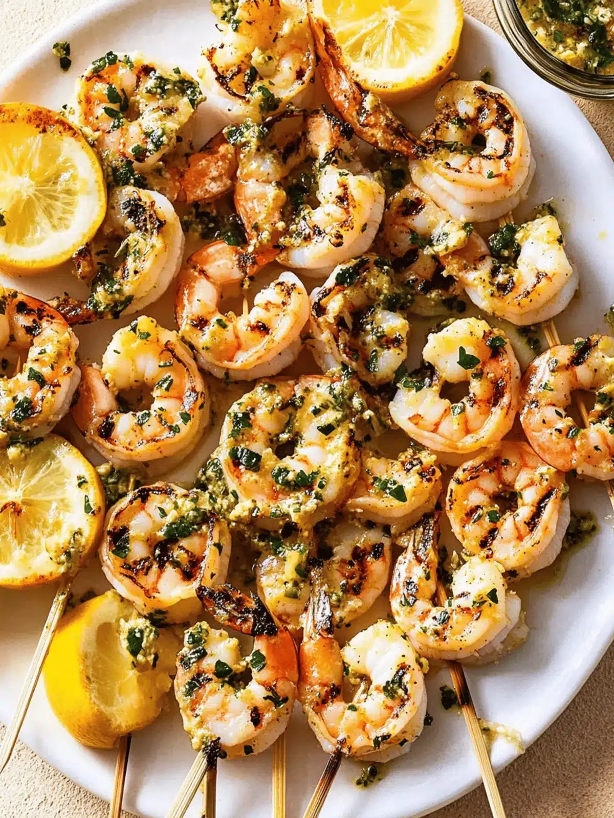 Grilled Shrimp Piccata Skewers
