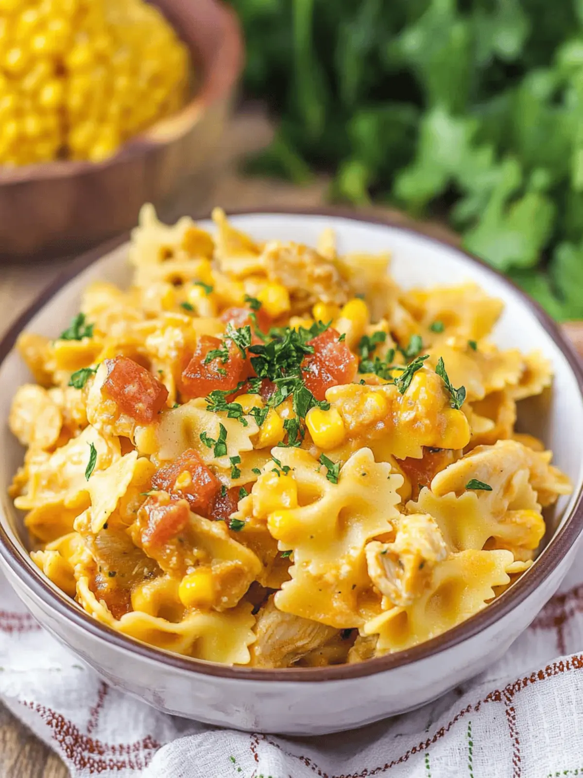 Creamy Chicken Corn and Pasta