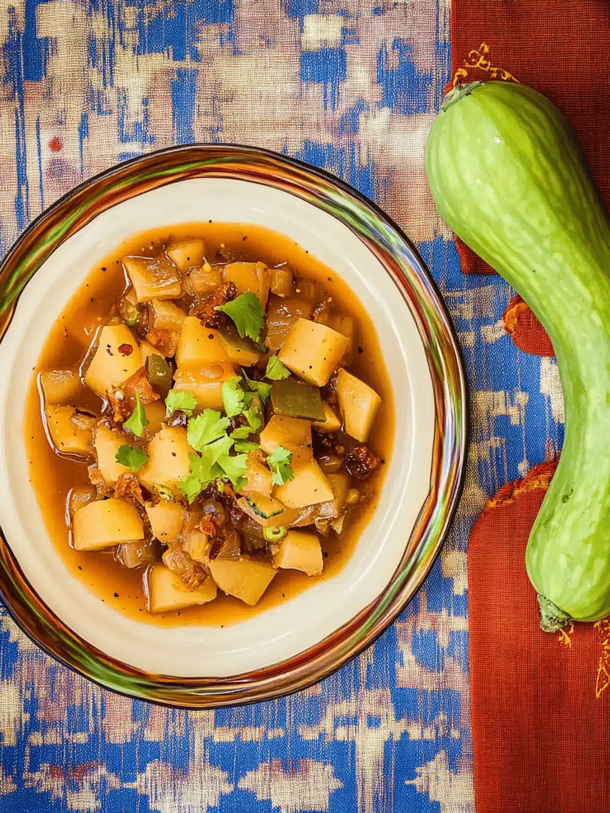 Chayote With Dried Green Chile