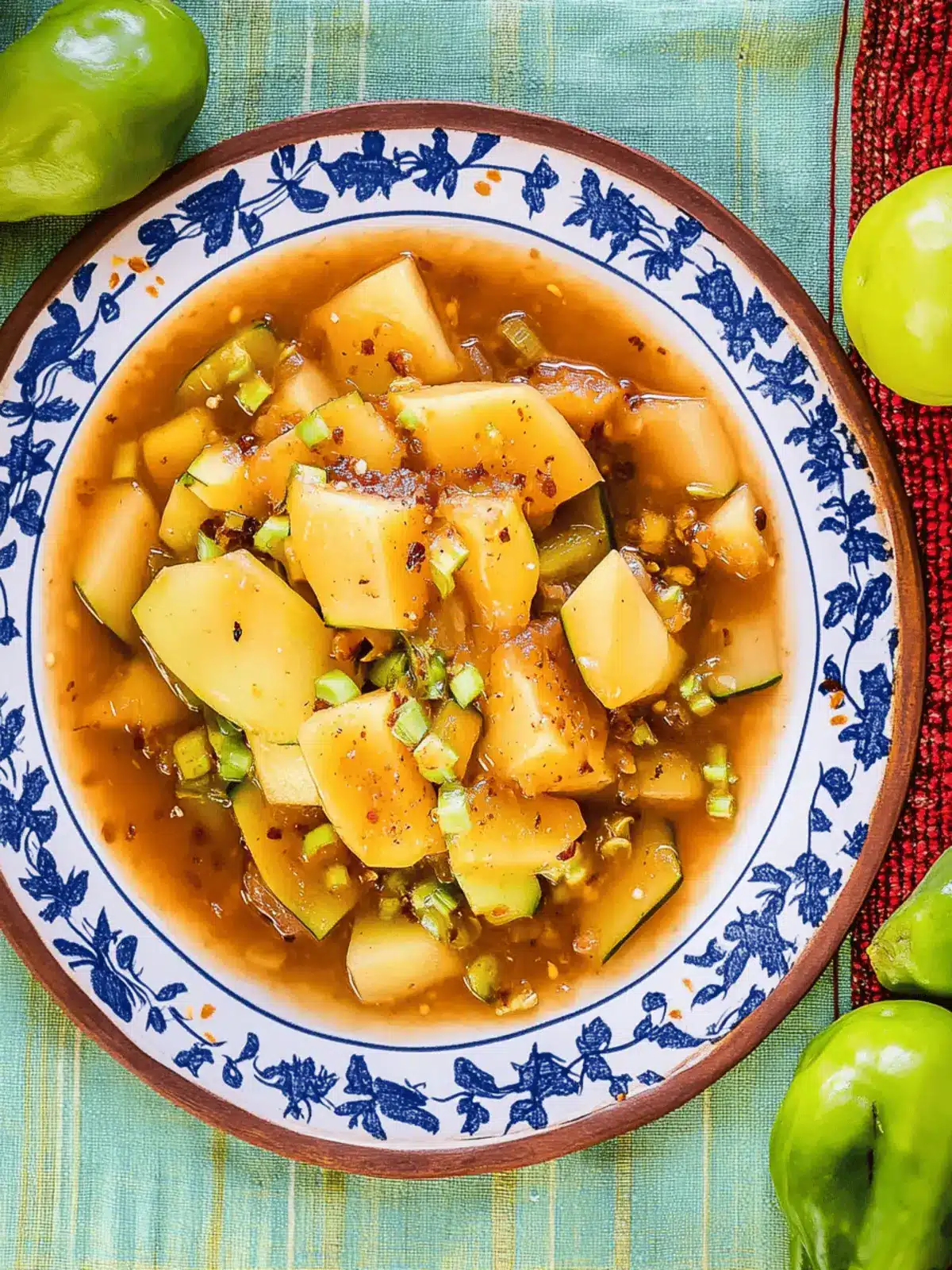 Chayote With Dried Green Chile