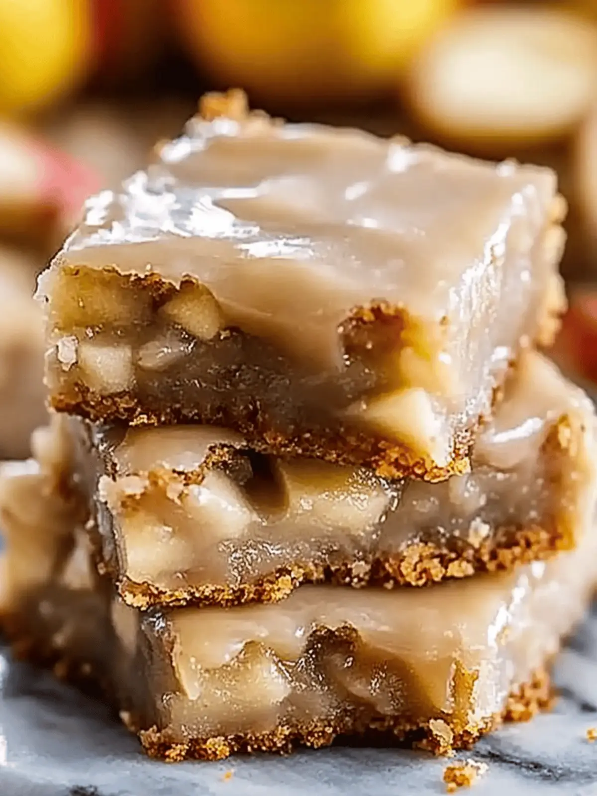 Maple Glazed Apple Blondies