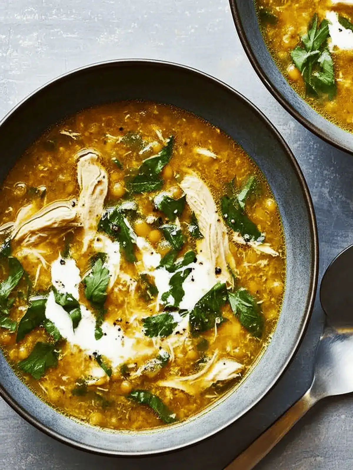 Chicken and Red Lentil Soup With Lemony Yogurt