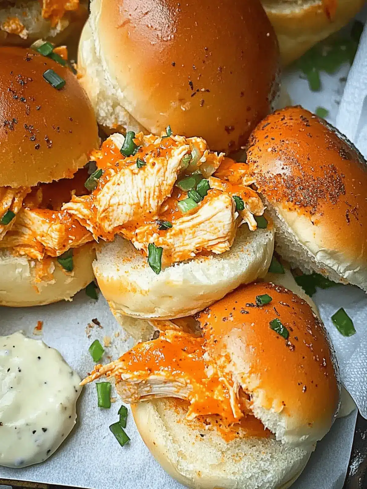Spicy Buffalo Chicken Sliders