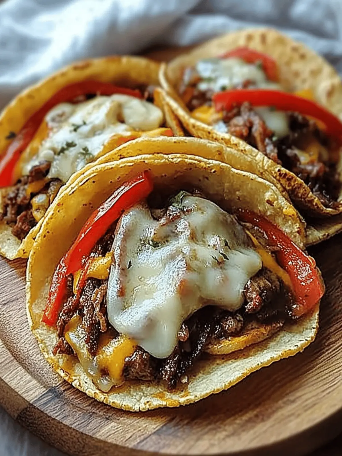 Philly Cheesesteak Smash Burger Tacos