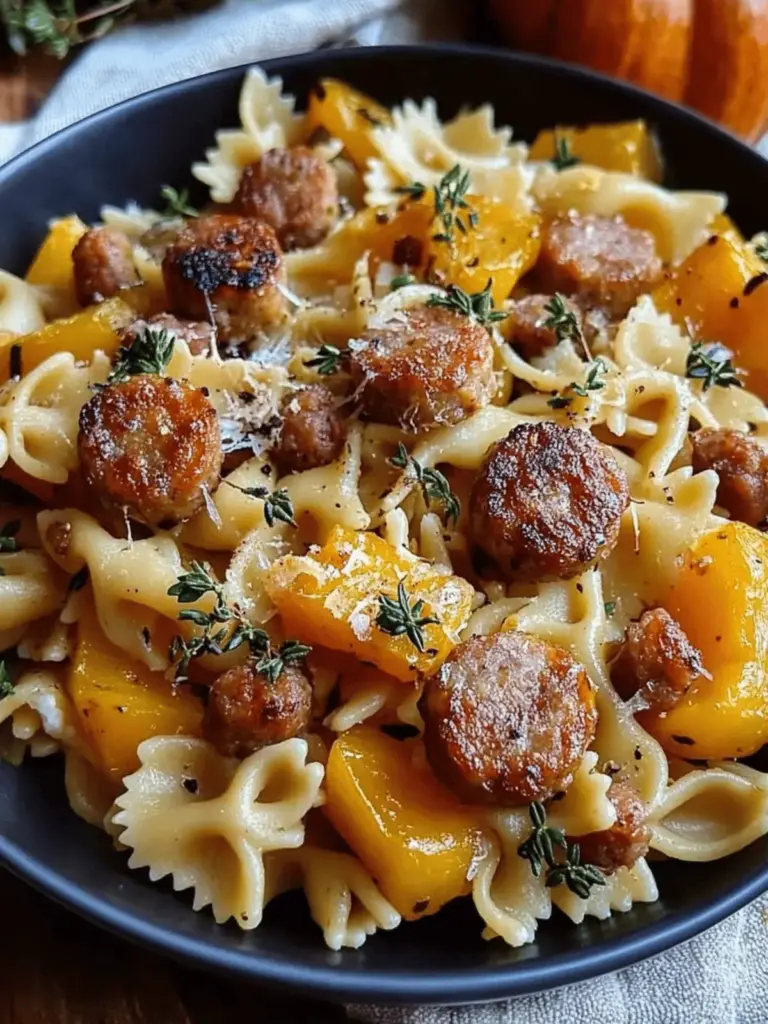Autumn Sausage Pasta Squash