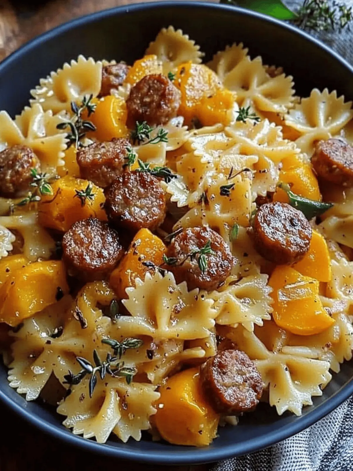 Autumn Sausage Pasta Squash
