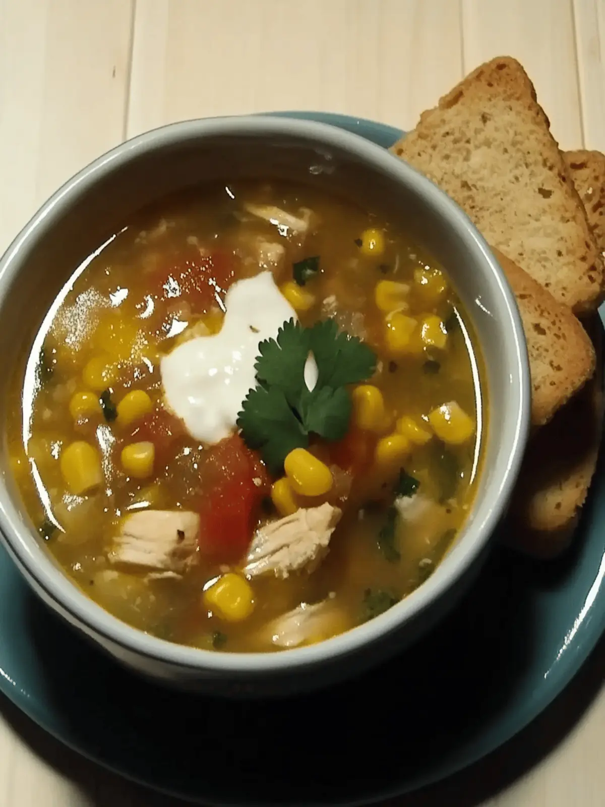 Green Chile, Chicken, and Corn Soup