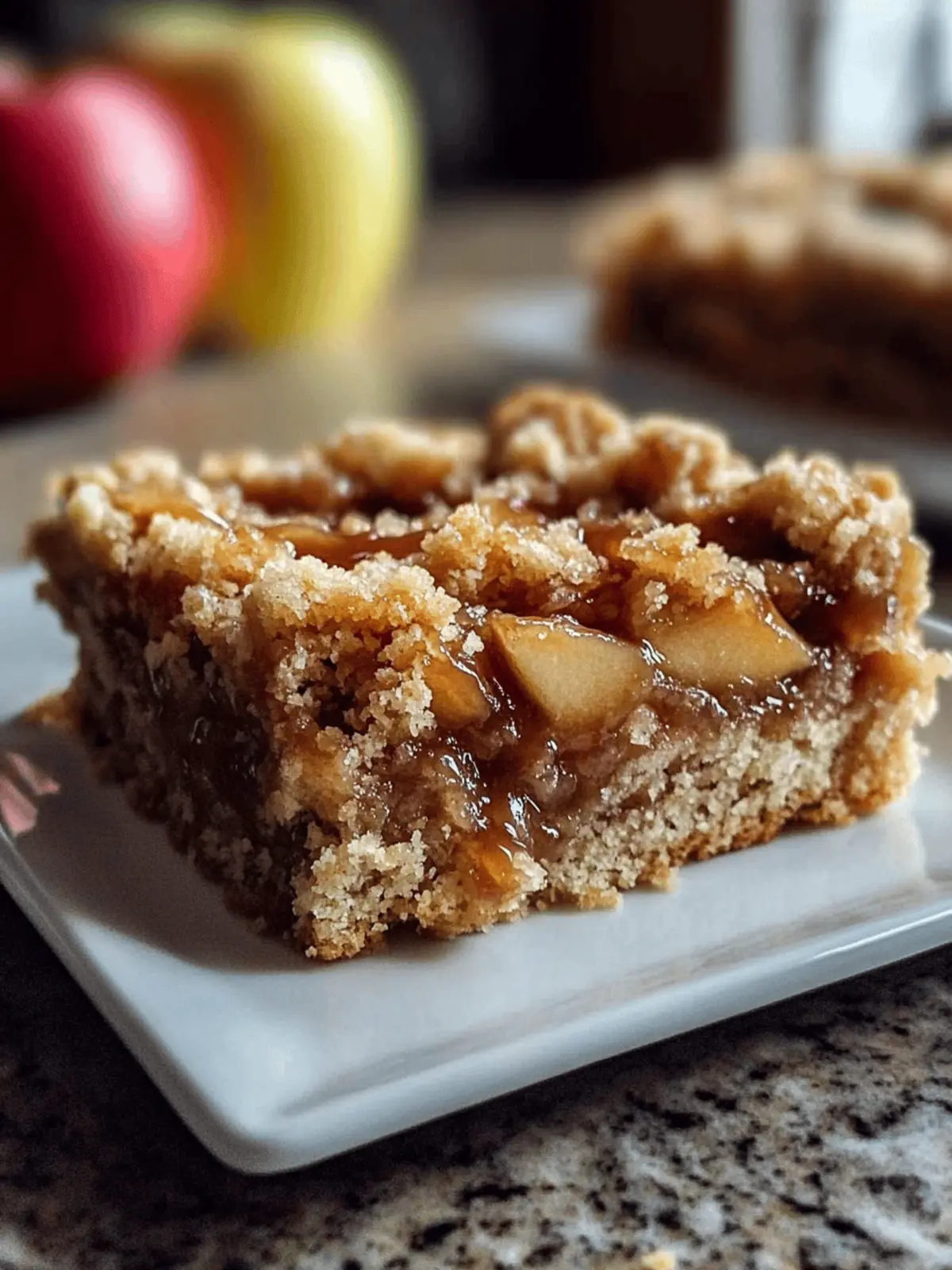 Salted Caramel Apple Crumble Bars