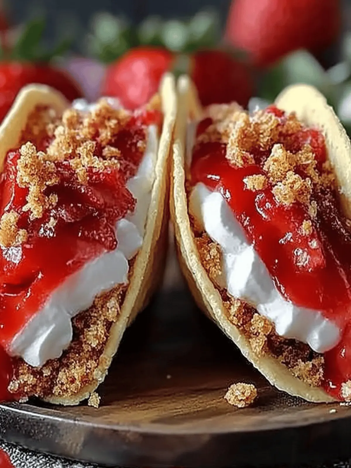 Strawberry Crunch Cheesecake Tacos