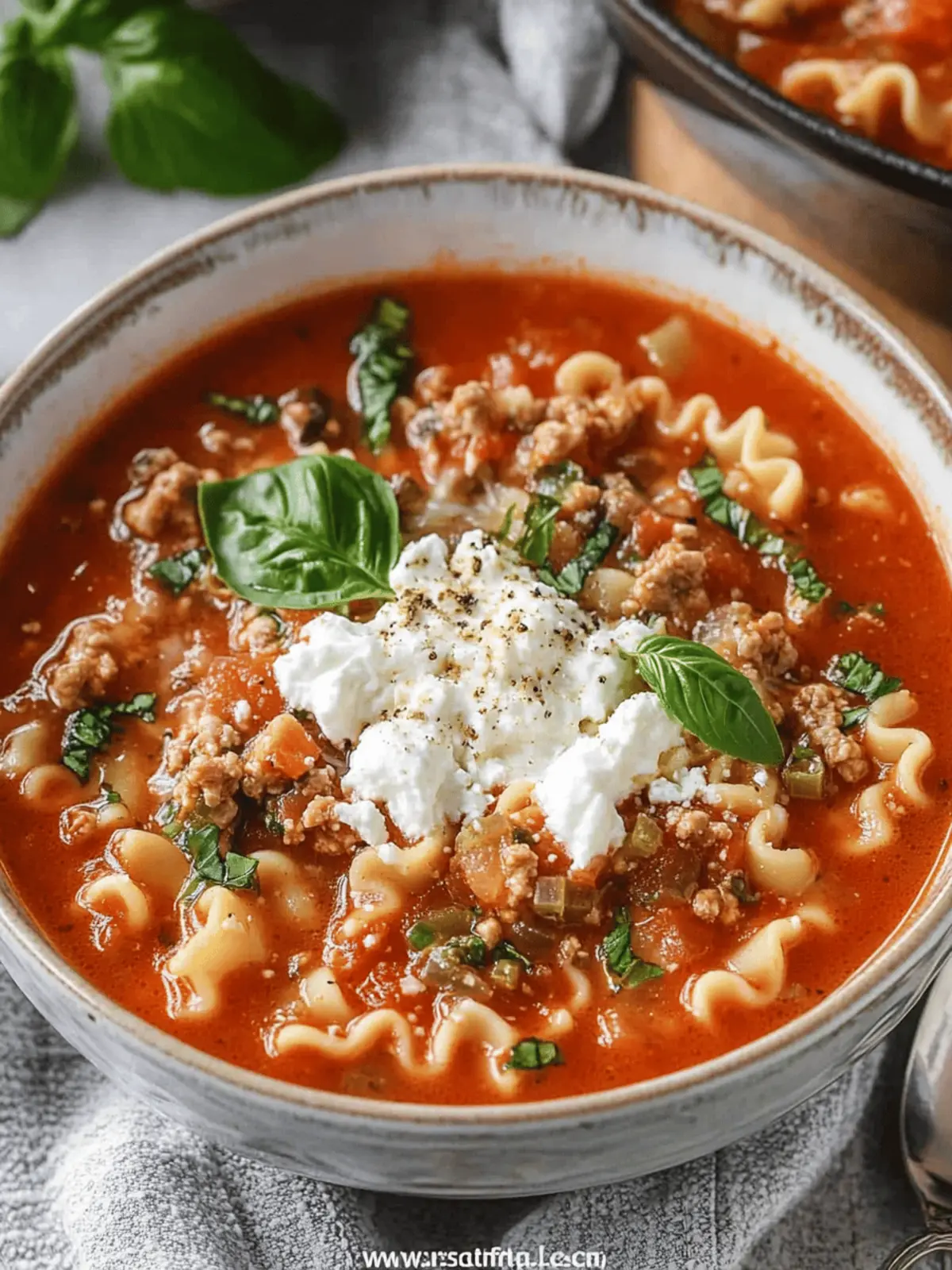 Slow Cooker Lasagna Soup