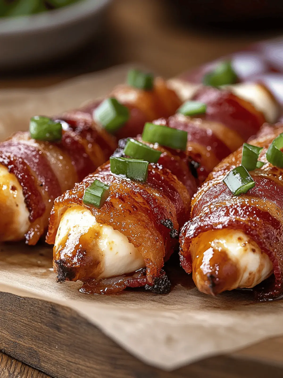 Crispy Bacon Mozzarella Poppers