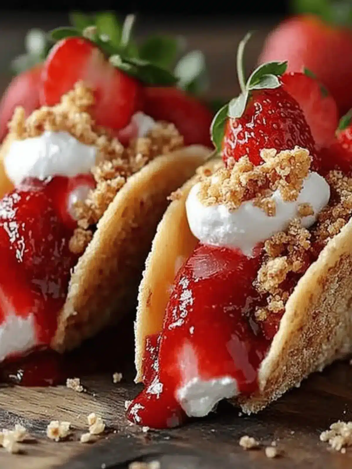 Strawberry Crunch Cheesecake Tacos