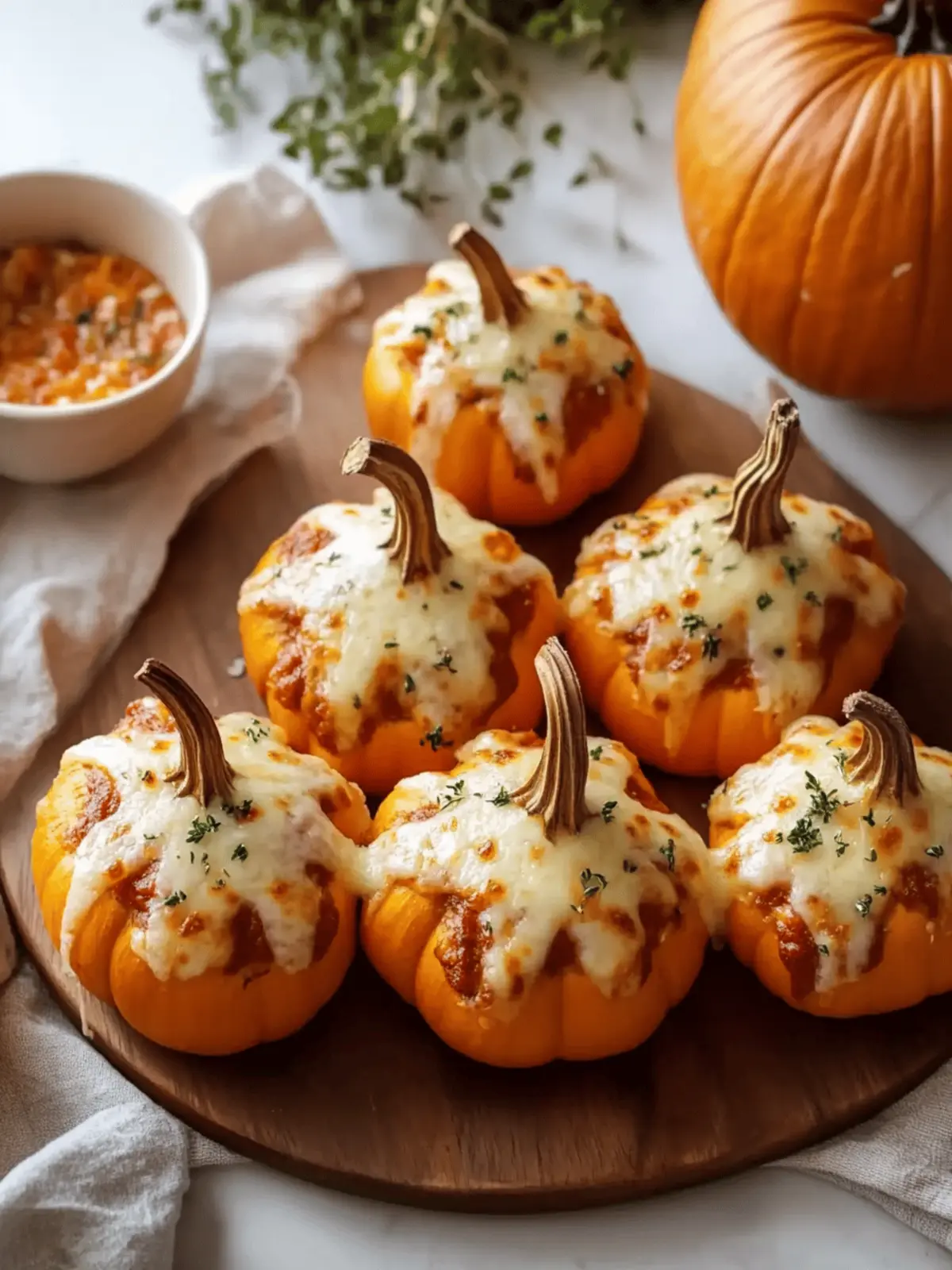 Pizza-Stuffed Pumpkins