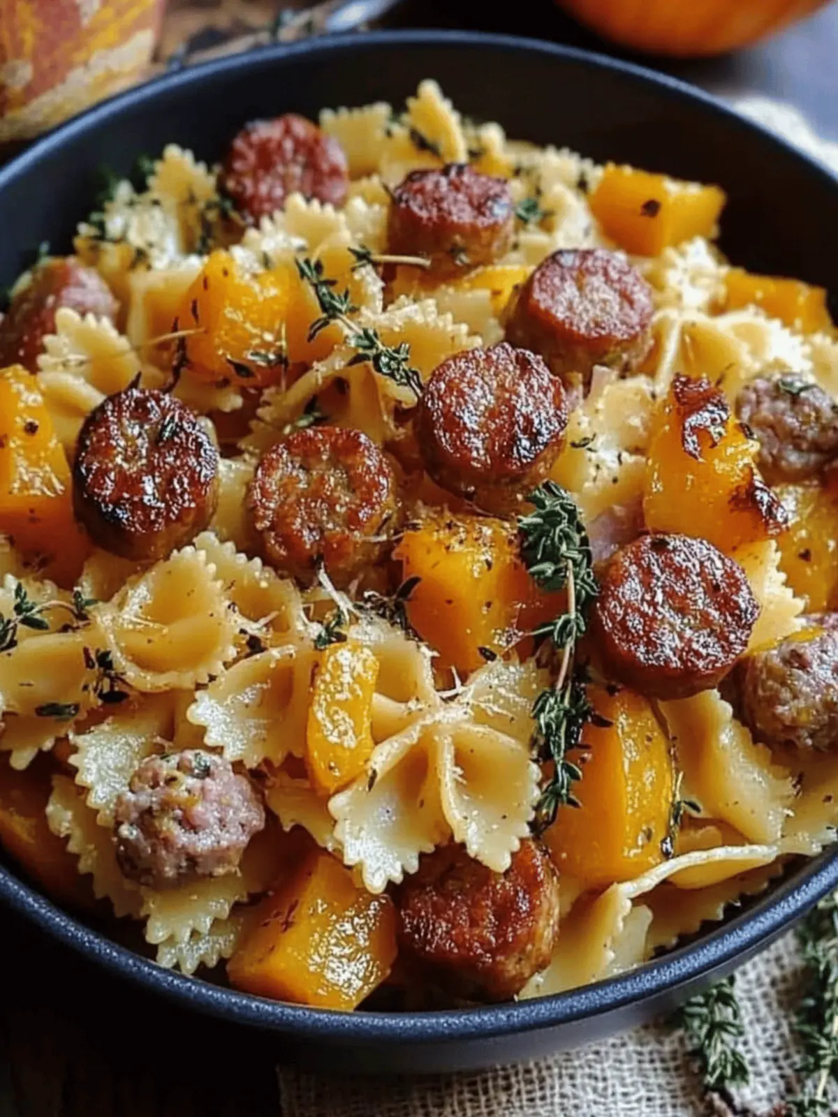 Autumn Sausage Pasta Squash