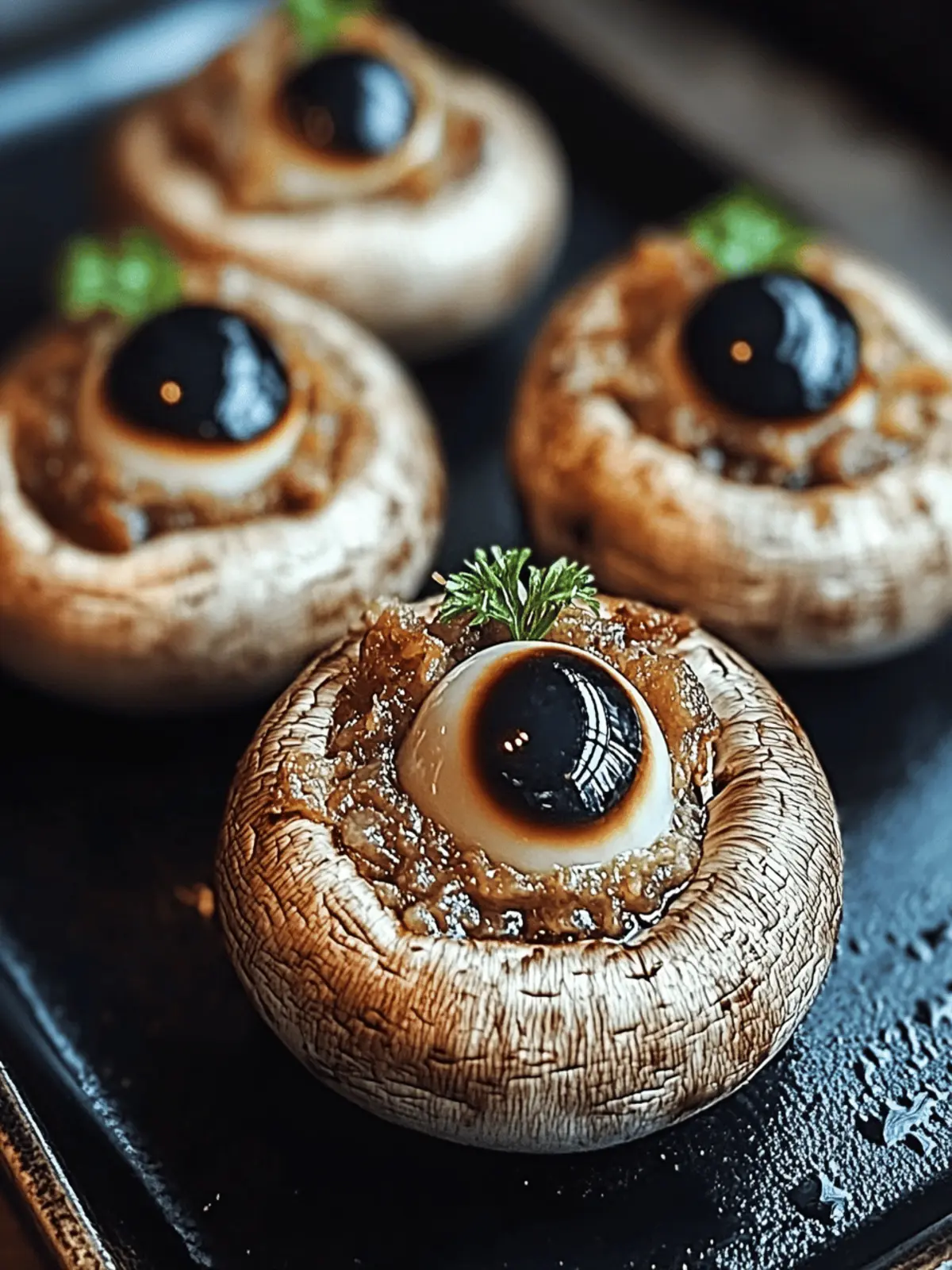 Stuffed Mushroom Eyeballs