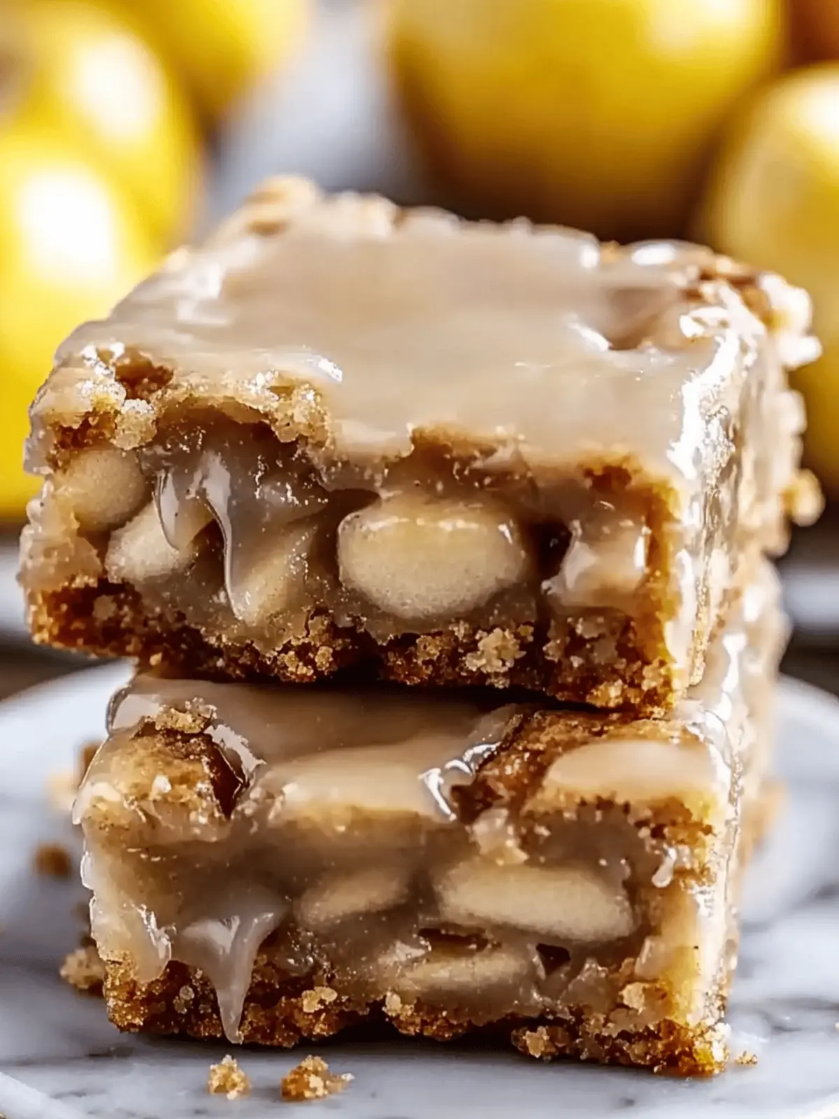 Maple Glazed Apple Blondies