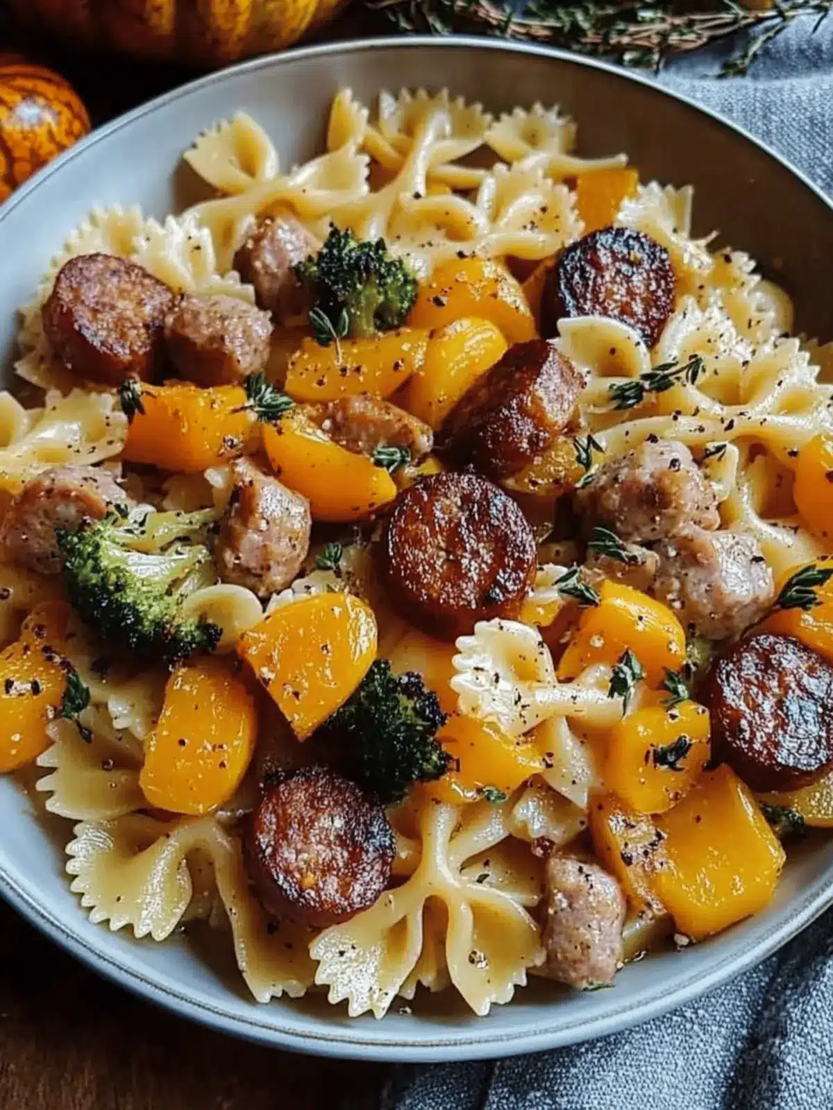 Autumn Sausage Pasta Squash