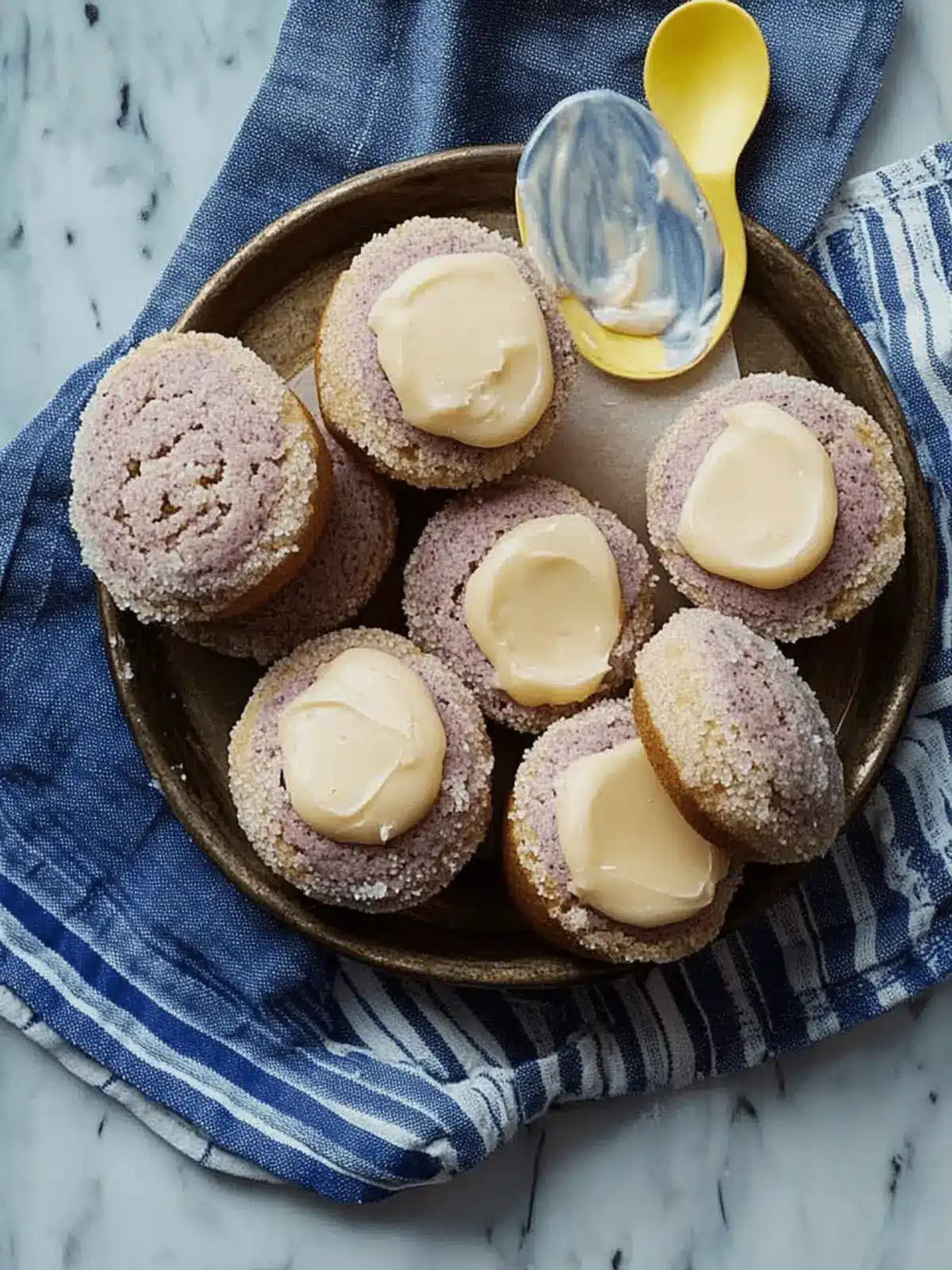 Blue Cornbread Muffins with Salty Honey Butter