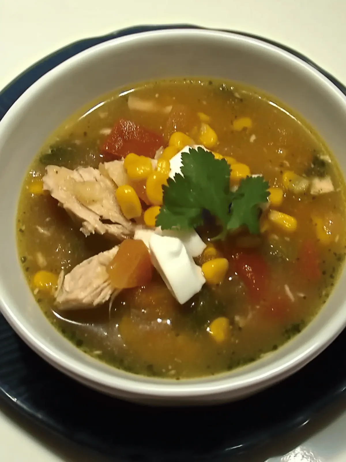 Green Chile, Chicken, and Corn Soup