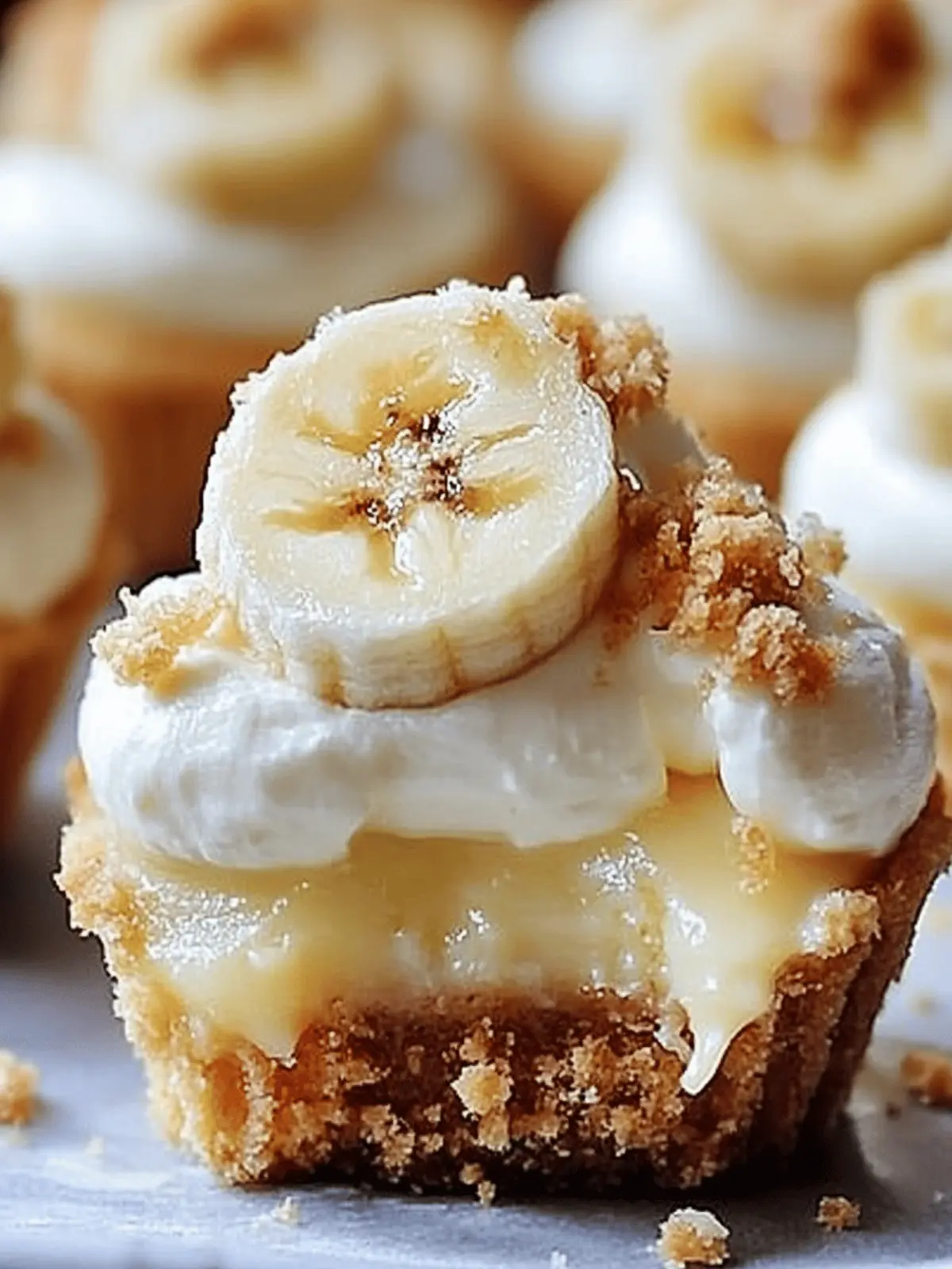 No-Bake Mini Banana Cream Pies