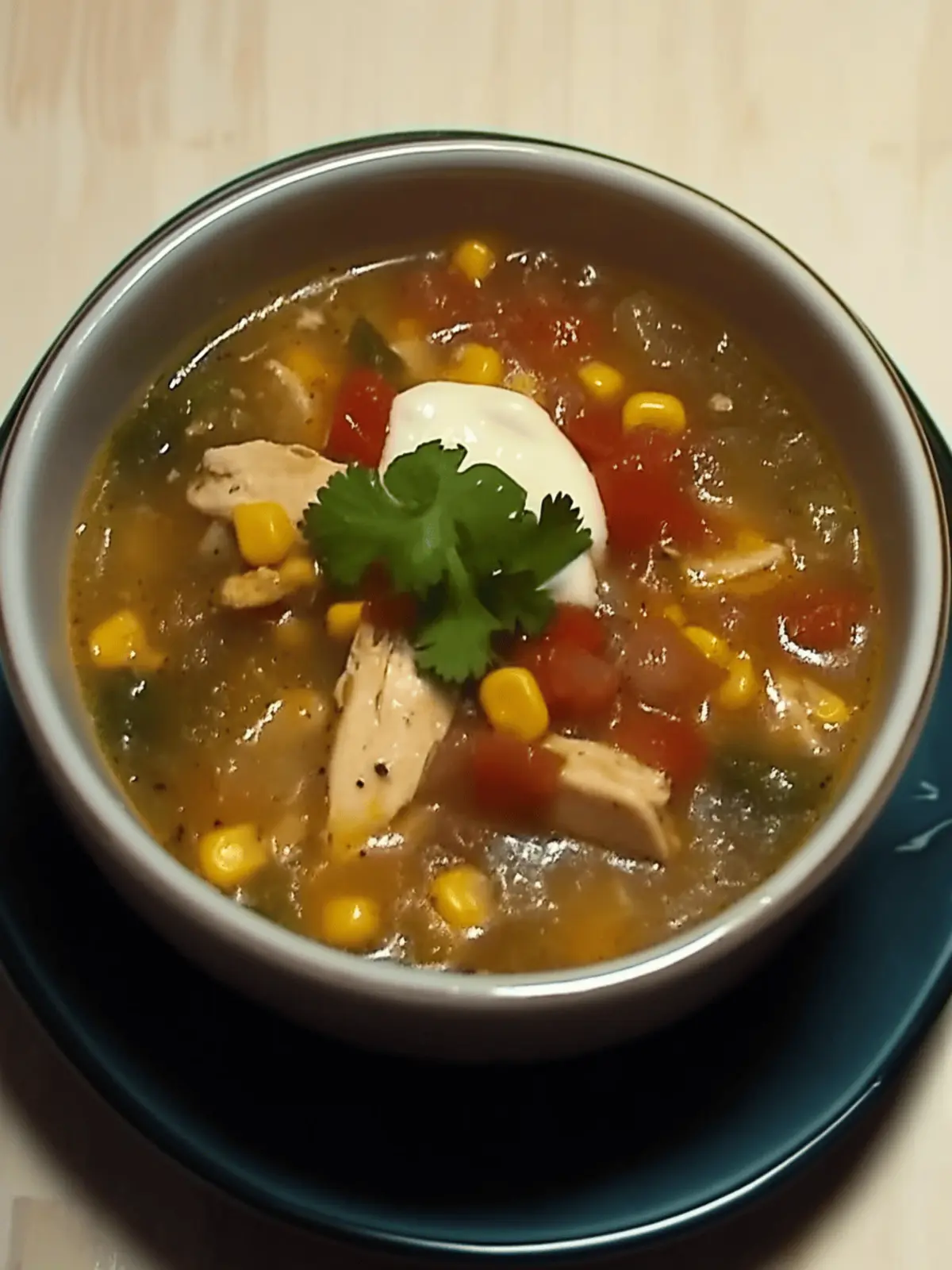 Green Chile, Chicken, and Corn Soup