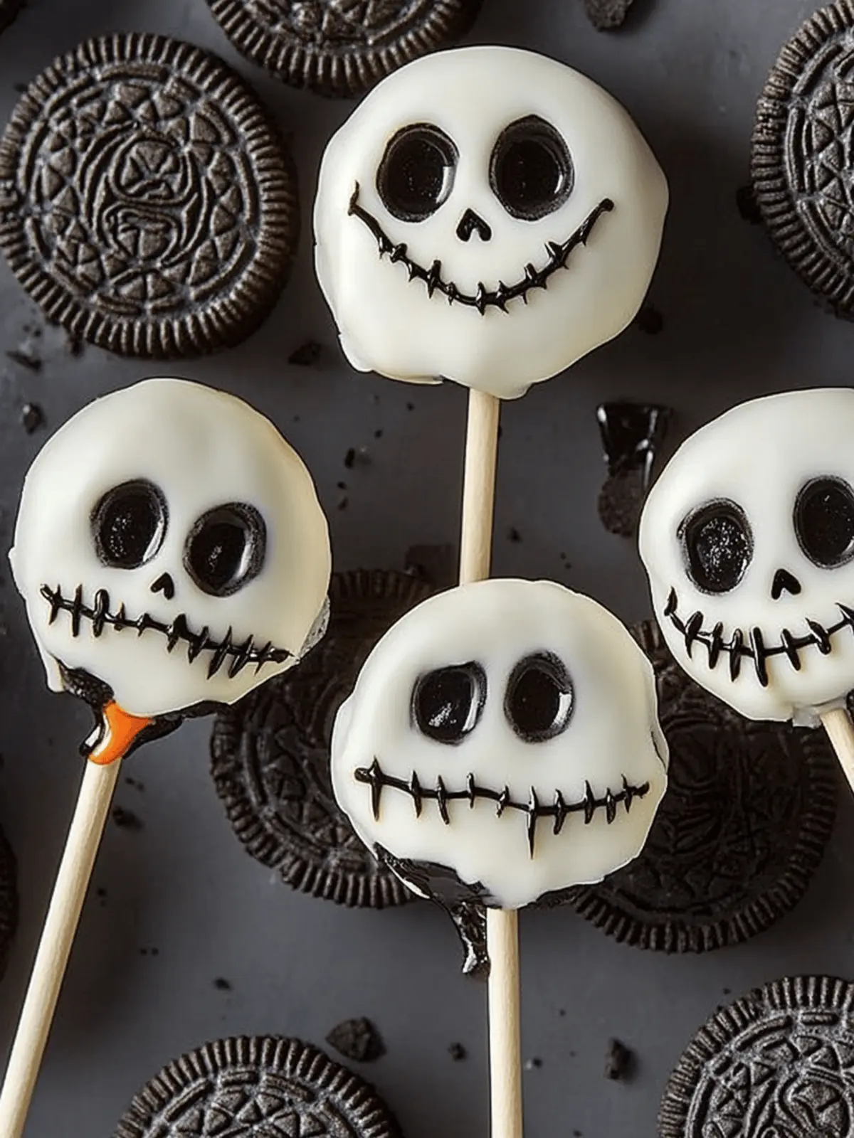 Jack Skellington Oreo Pops