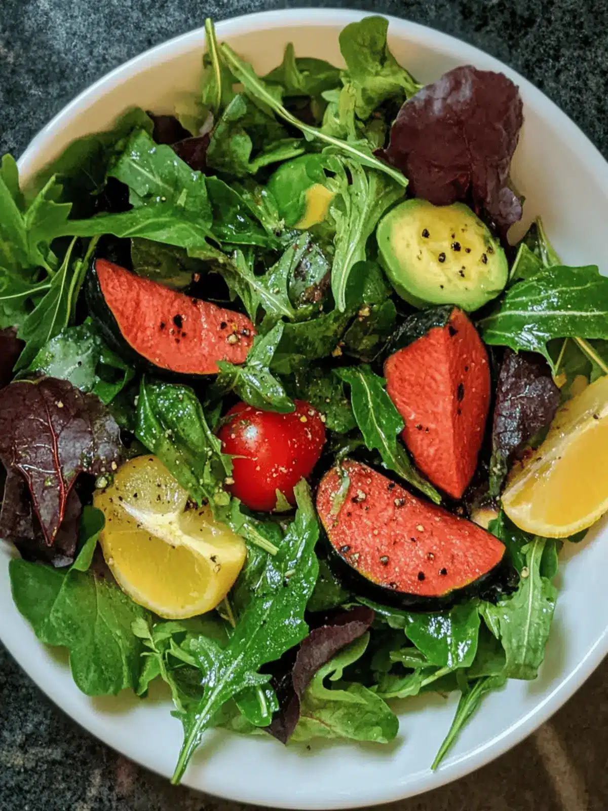 Native American wild greens salad